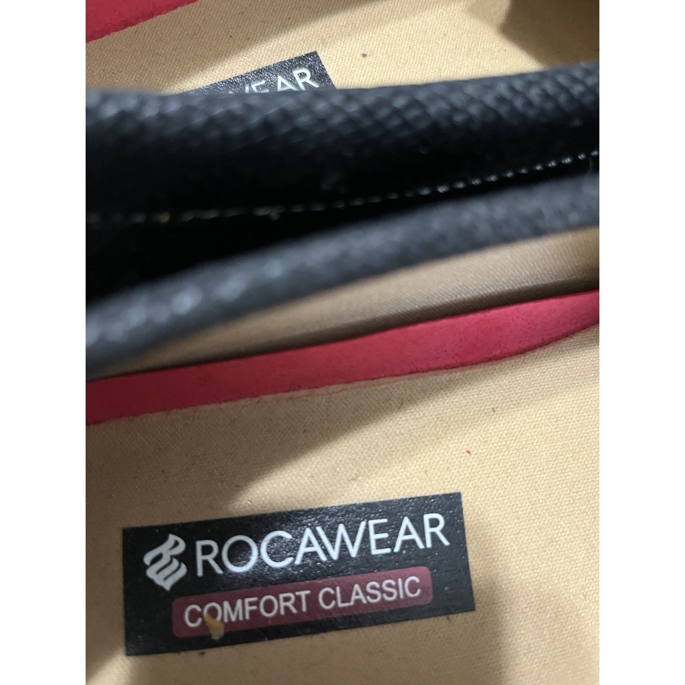 Rocawear Dwight Classic Linen Slip-On Loafers Black Men's 10.5 w. Gold tone logo - Picture 5 of 6